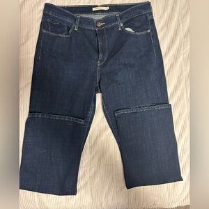 Levis Classic Boot Jeans Womens 14 Blue Mid Rise Stretch Denim Bootcut 28 Inseam